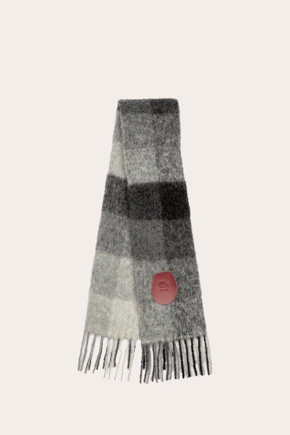 Pull Through Scarf Gray Check - Little Liffner