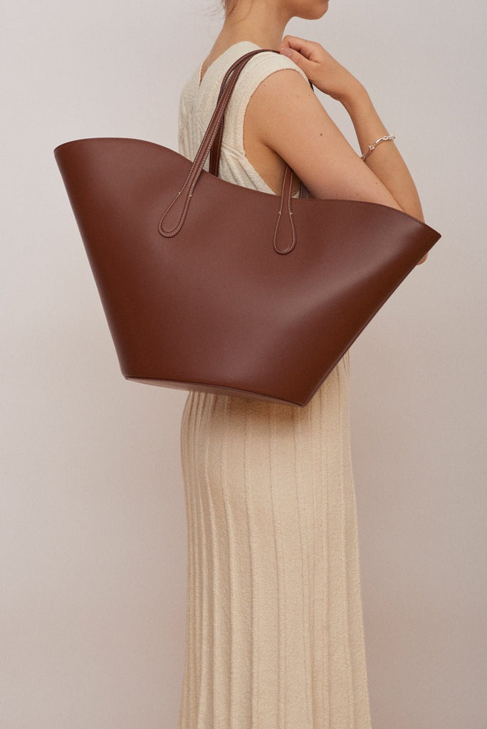 Large Brown Leather Handbag Tote Leather Shoulder Bag -  Norway